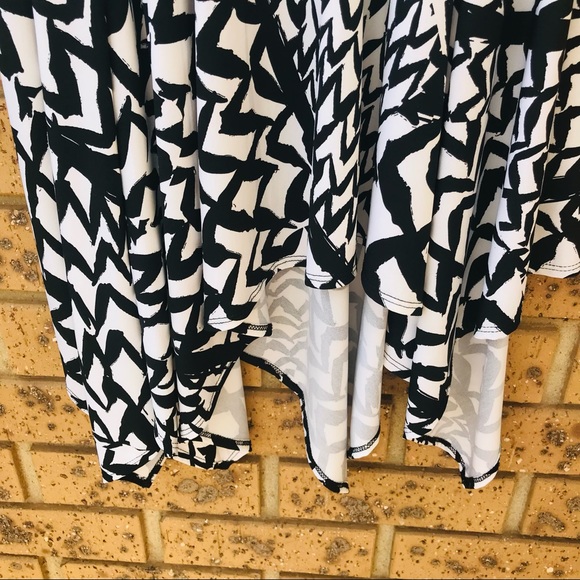 KATIES Asymmetrical Stretch Skirt Black White Size M Smart Casual Event Party - Picture 7 of 7